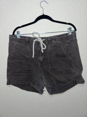 American Eagle Grey Denim Shorts with Rope Tie